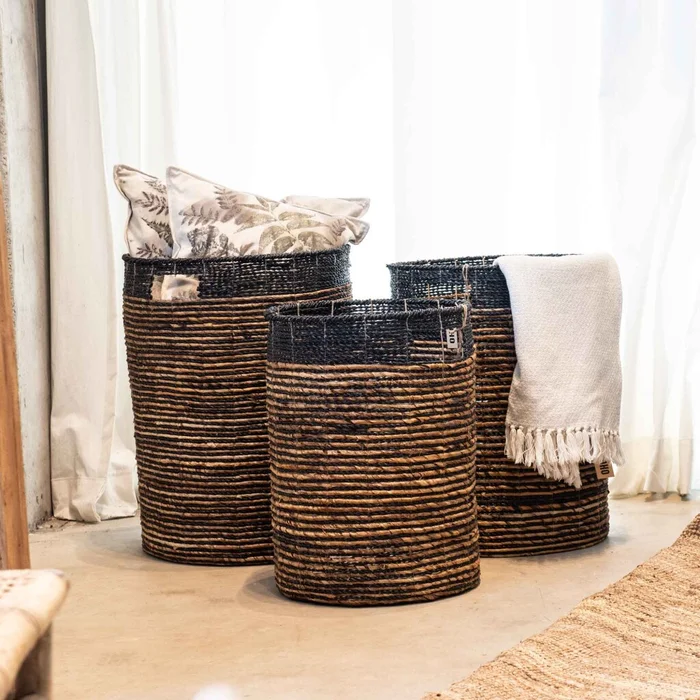 Canasto Abaca, XL en Marrón - Canastos, Uruguay | Soho Deco
