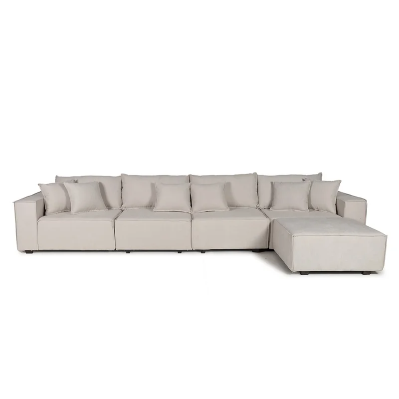 Sofá Modular Maia (5 módulos) - Tela Microfibra - 12072 (Beige) en Beige - Sillones y sofás, Uruguay | Nyr, vista 3
