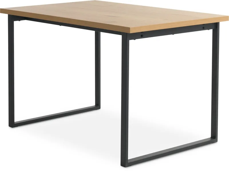 Mesa de comedor AABENRAA 80x120 roble/negro en Madera natural - Mesas de comedor, Uruguay | JYSK