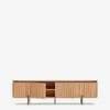 Mueble TV Licia 4 puertas de madera maciza de mango y metal pintado negro 200 x 55 cm en Madera natural - Muebles para TV, Uruguay | Kavehome, vista 8 de 10