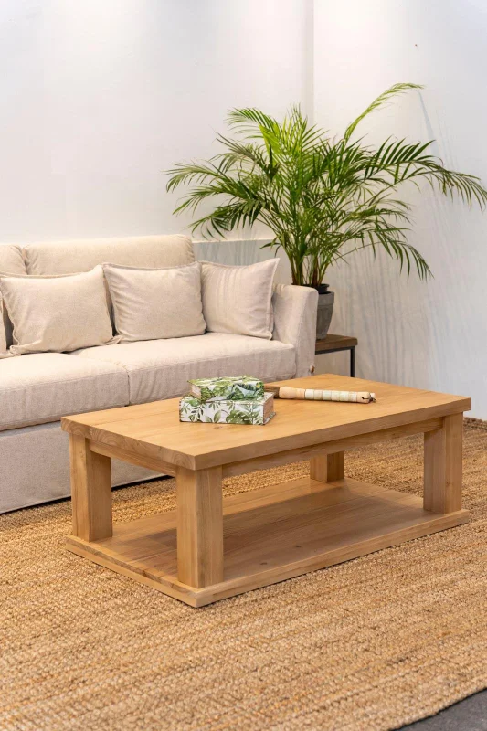 Mesa Ratona Juana Con Estante en Marrón - Mesas de living, Uruguay | Marvic, vista 3