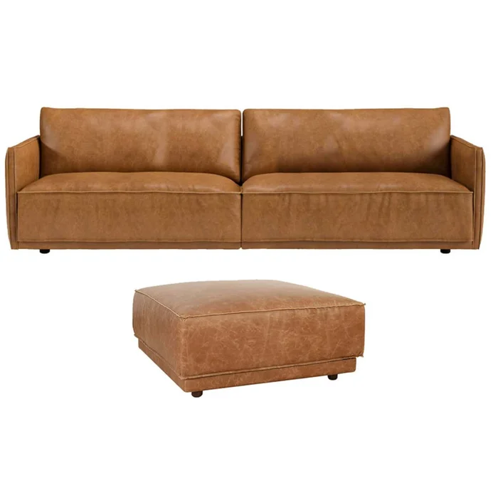 Puff Romeo Camel + Sofa Romeo 3 Cuerpos en Beige - Sillones y sofás, Uruguay | Divino, vista 2
