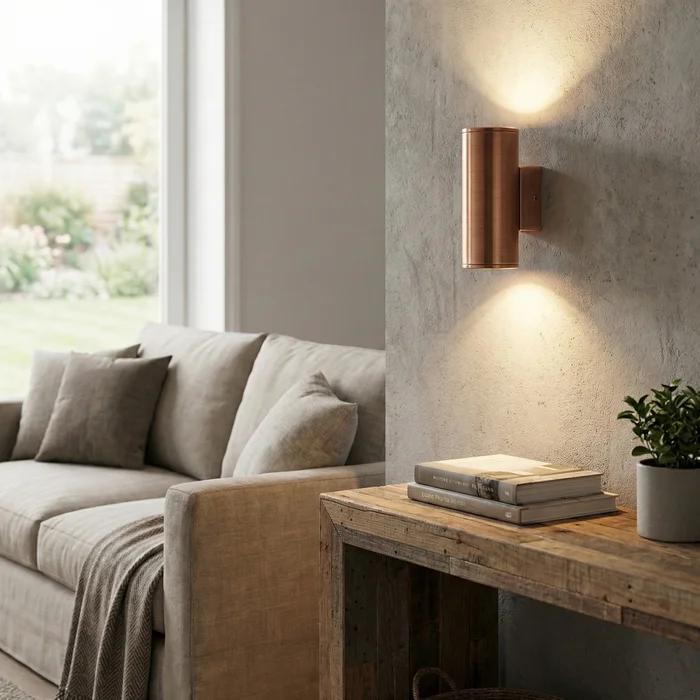 Aplique de Pared Cylix Copper Duo en Cobre - Iluminación, Uruguay | La Perla, vista 2