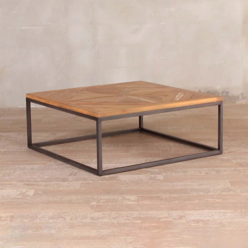 Mesa Ratona Madera-y-metal Natural-beige Dominique Natural en Madera natural - Mesas de living, Uruguay | Divino, vista 3