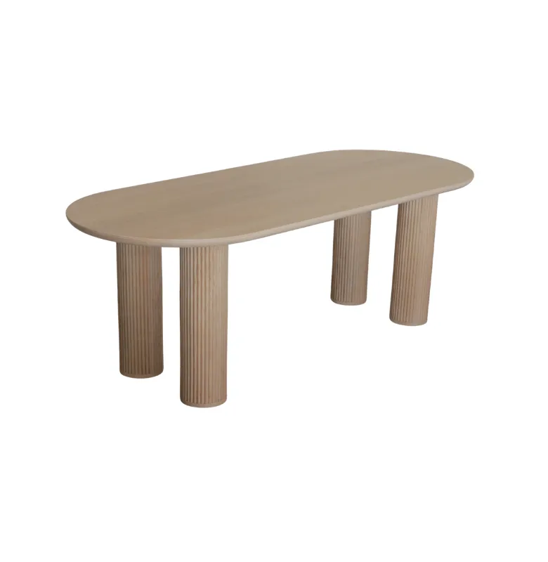 MESA COMEDOR EMMA ROBLE en Madera natural - Mesas de comedor, Uruguay | Masinfinito Casa