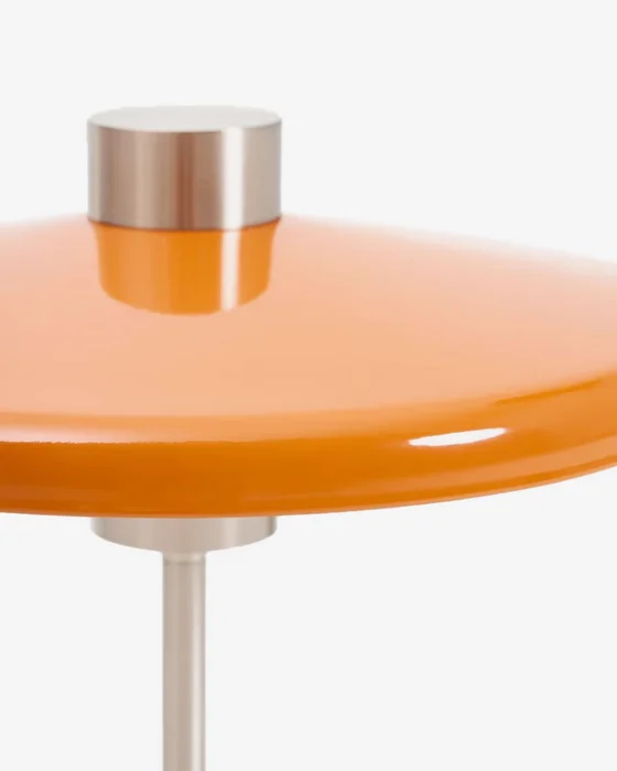 Lámpara de mesa Nuvira de acero cepillado - gris claro y pantalla naranja en Naranja - Lámparas de mesa, Uruguay | Kavehome, vista 5