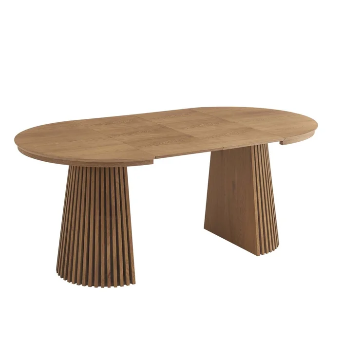 Mesa De Comedor Extensible Mdf Natural-beige Alma en Madera natural - Mesas de comedor, Uruguay | Divino