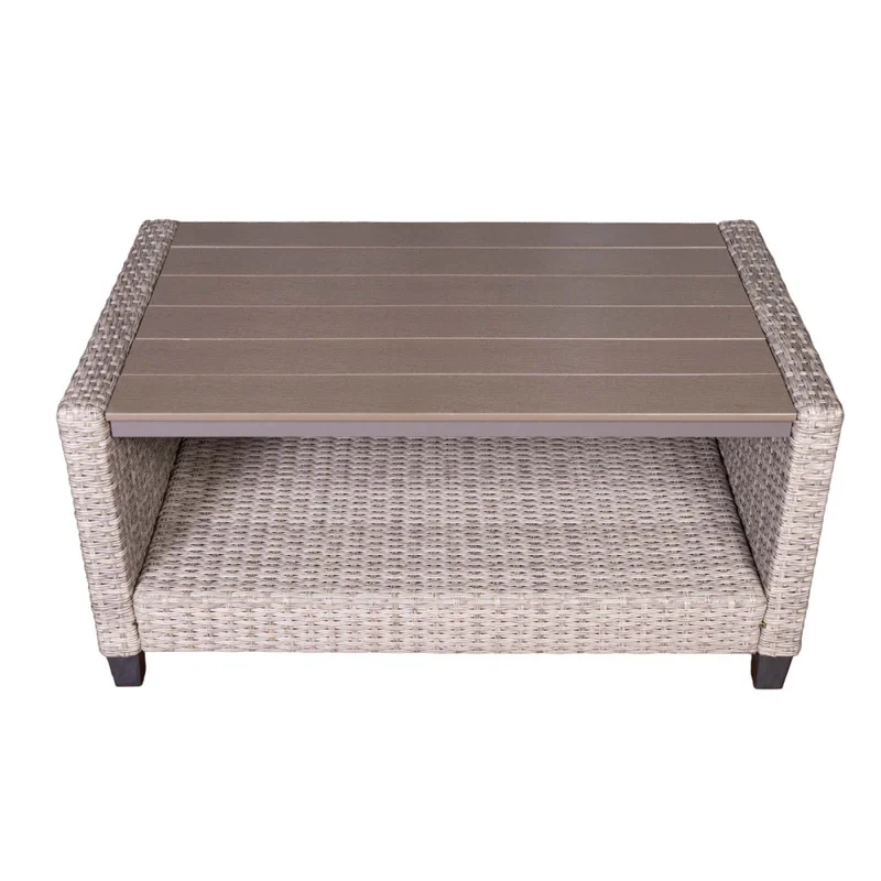 Set De Living Exterior Rattan-sintetico Natural-beige Cozumel en Madera natural - Muebles para el exterior, Uruguay | Divino, vista 4