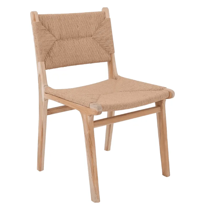 SILLA ELISA TEKA Y LOOM NAT en Madera natural - Sillas, Uruguay | Masinfinito Casa