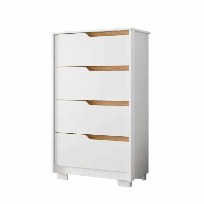 Comoda 4 Cajones - Línea FIT - Blanco en Blanco - Cómodas, Uruguay | Ecowood