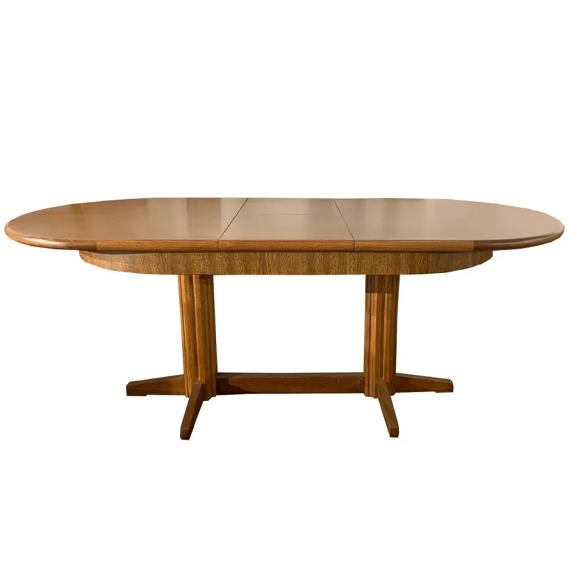 Mesa Ovalada Extensible en Marrón - Mesas de comedor, Uruguay | Fabrica Italiana