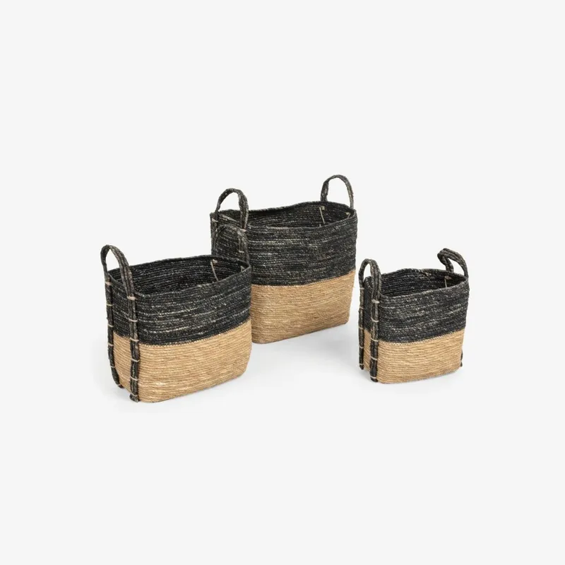 Cesta Kysna gris oscuro y marrón - chica en Multicolor - Canastos, Uruguay | Kavehome