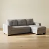 Sofá C/chaise Más De 4 Cuerpos Tela Gris Detroit en Gris - Sillones y sofás, Uruguay | Divino, vista 1 de 7