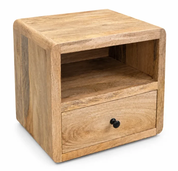 M181G Mesa de luz flotante 40x35x38 en Madera natural - Mesas de luz, Uruguay | Victoriana