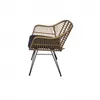 SILLA DE COMEDOR C/POSABRAZOS RATTAN Y METAL en Multicolor - Sillas, Uruguay | Alfa Ventas, vista 4 de 5