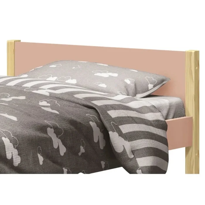 Cama 1 Plaza - Simba - Rosa/ Natural en Rosa - Dormitorio, Uruguay | Ecowood, vista 4