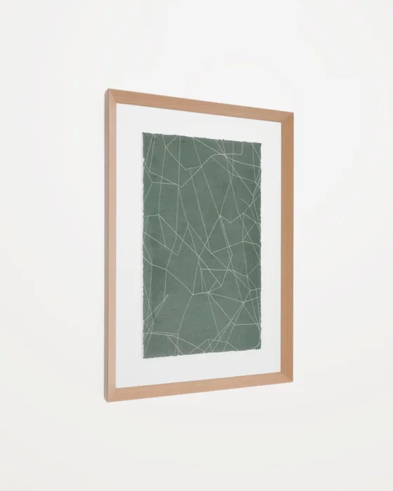 Cuadro abstracto Durkan de papel reciclado verde 100 x 70 cm en Verde - Decoración de pared, Uruguay | Kavehome