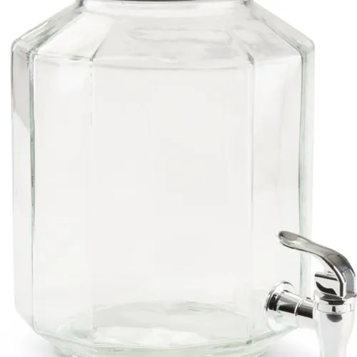 Dispensador con grifo VANN 4.25 l vidrio en Transparente - Muebles para el exterior, Uruguay | JYSK