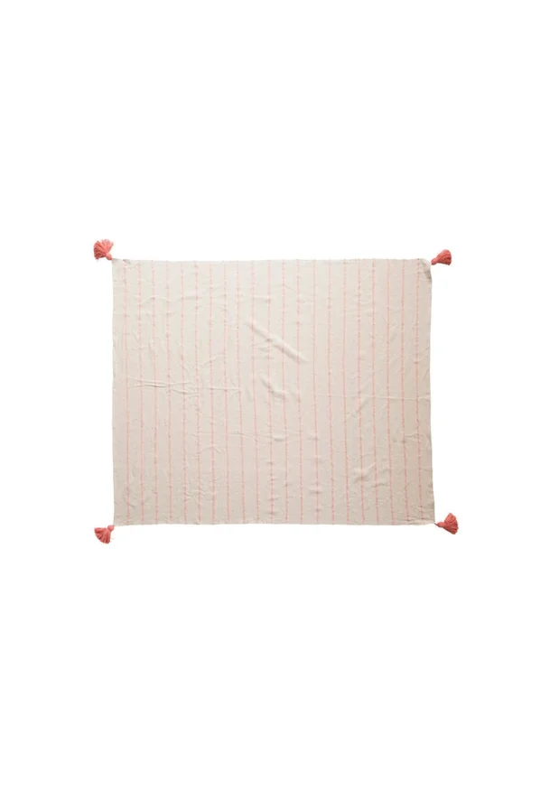 Manta tejida Dana en Rosa - Textiles, Uruguay | Martinika Deco, vista 2