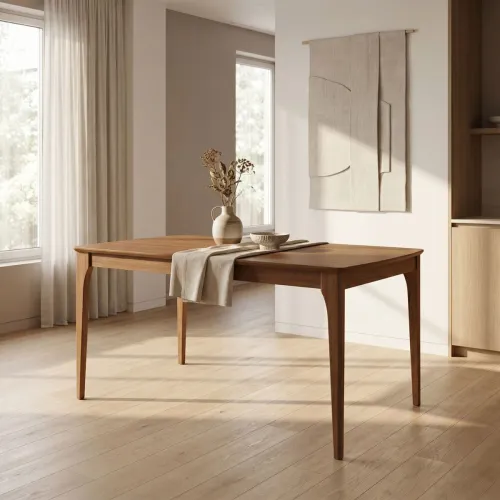 Mesa de comedor Ella - 135 - Canela en Marrón - Mesas de comedor, Uruguay | NYR