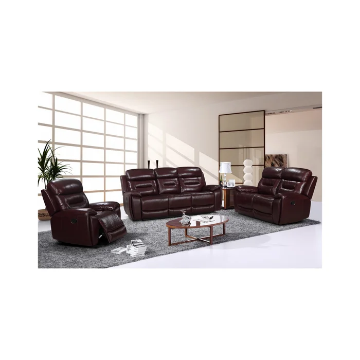 Sillón 2 Cuerpos Cuero Memphis Chocolate en Marrón - Sillones y sofás, Uruguay | Divino, vista 4