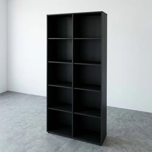 Biblioteca Mdf Negro Clean en Negro - Bibliotecas, Uruguay | Divino