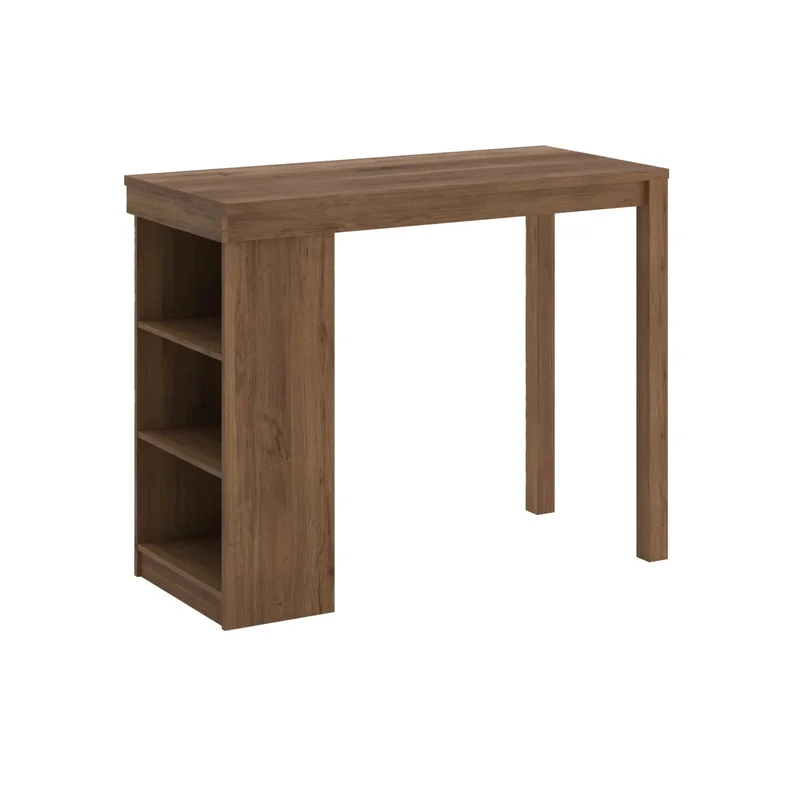 Isla Desayunador 4 Bancos Cocina Comedor Madera - Nogal - Línea Monterrey en Marrón - Mesas de comedor, Uruguay | Ecowood, vista 3