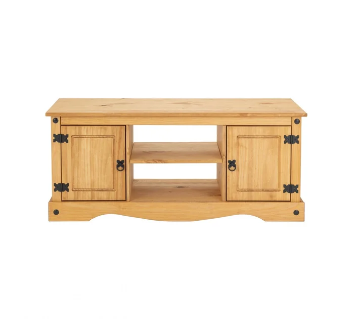 Rack 2 Puertas Línea Mexicana - Natural en Madera natural - Muebles para TV, Uruguay | Rústico Hogar, vista 3