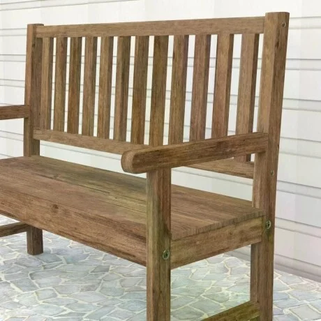 Banco de jardin 2 cuerpos Linea Naturale en Madera natural - Muebles para el exterior, Uruguay | La Cueva Muebles, vista 8