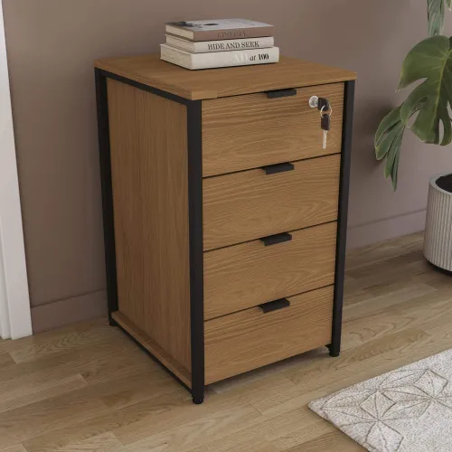 Cajonera con llave - Linea Industrial - Bibliotecas, Uruguay | Balton