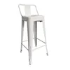 TABURETE TOLIX BLANCO CON RESPALDO BC-234 - Butacas, banquetas y puffs, Uruguay | Alfa Ventas, vista 2 de 2