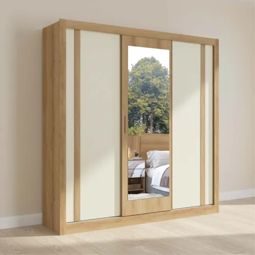 Placard Ropero 3 Puertas Mdp Marron Ibiza Flex en Marrón - Roperos y placares, Uruguay | Divino