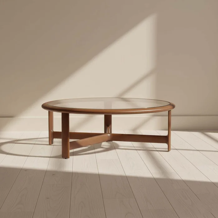 Mesa Ratona Madera-y-vidrio Marron Donatella G Cacao en Marrón - Mesas de living, Uruguay | Divino