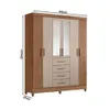 Ropero 6 Puertas 4 Cajones Con Espejo Y Patas Mdp - Roperos y placares, Uruguay | Soy Hogar, vista 10 de 10