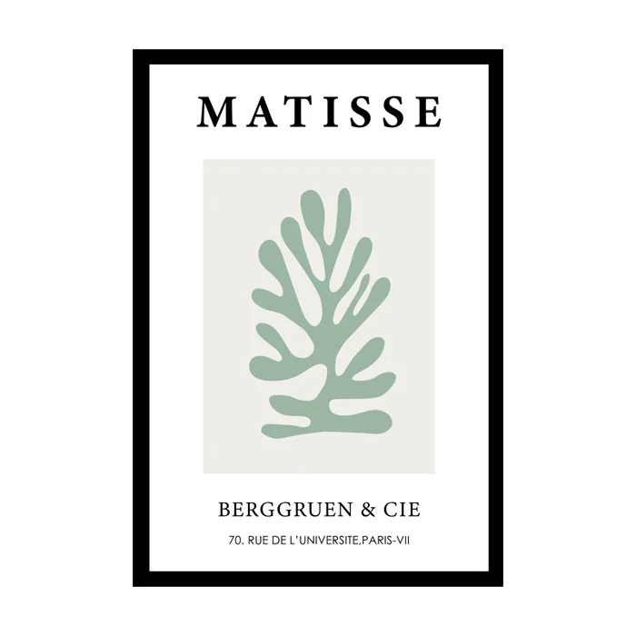 Cuadro Matisse Coral Marco Negro 40x60cm en Coral - Decoración de pared, Uruguay | Alta Gracia Deco