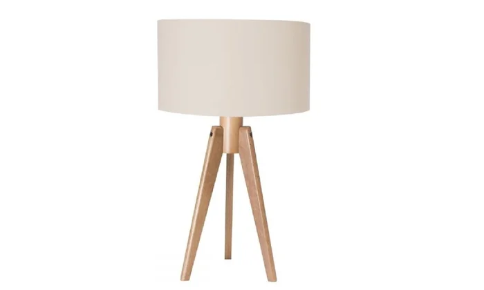 Lámpara de Mesa Tripode Cilíndrico en Blanco - Lámparas de mesa, Uruguay | Finkel