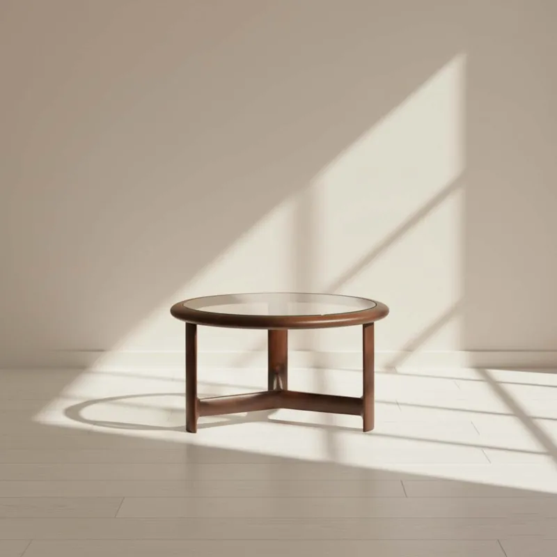 Mesa Ratona Madera-y-vidrio Marron Donatella M Cacao en Marrón - Mesas de living, Uruguay | Divino