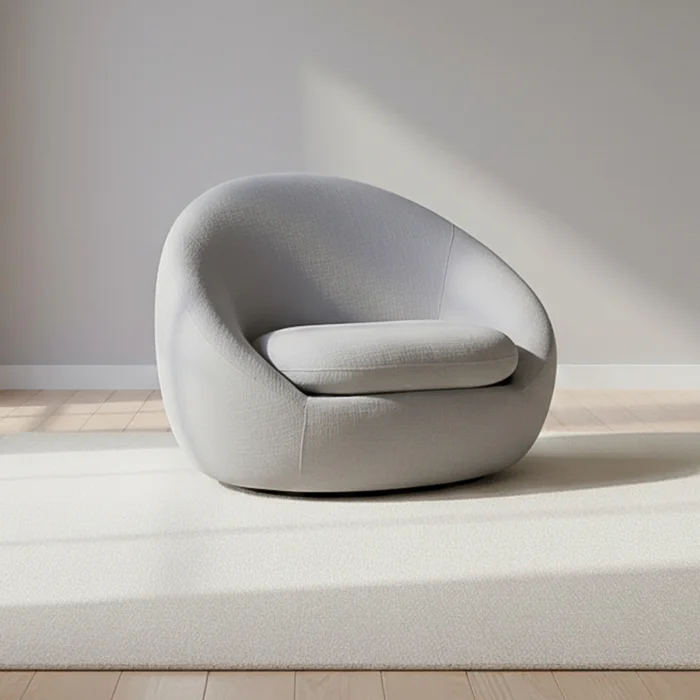 Butaca Giratoria Tela Gris Oslo en Gris - Sillones y sofás, Uruguay | Divino