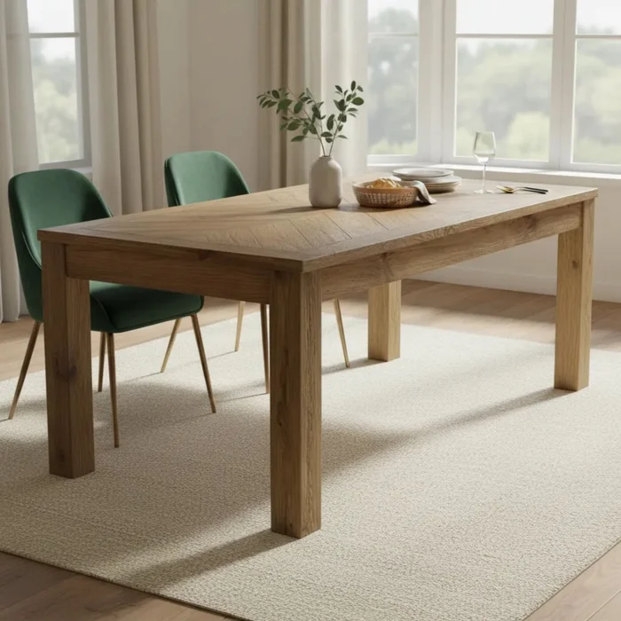 Mesa de comedor Linea Rimini en Madera natural - Mesas de comedor, Uruguay | La Cueva Muebles