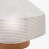 Pantalla para lámpara de techo Hila de papel blanco y chapa de madera natural - Ø 55 cm en Blanco, Natural - Lámparas colgantes, Uruguay | Kavehome, vista 4 de 7
