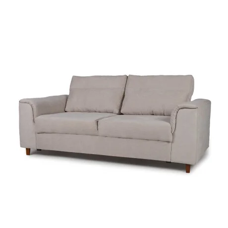 Sofá Aston (Outlet) - Tela Microfibra - 3 cuerpos - Berlin 02 (Beige) en Beige - Sillones y sofás, Uruguay | Nyr