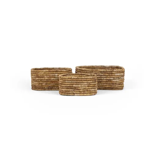 CANASTO RECTANGULAR BURUNDI NATURAL en Madera natural - Canastos, Uruguay | Masinfinito Casa