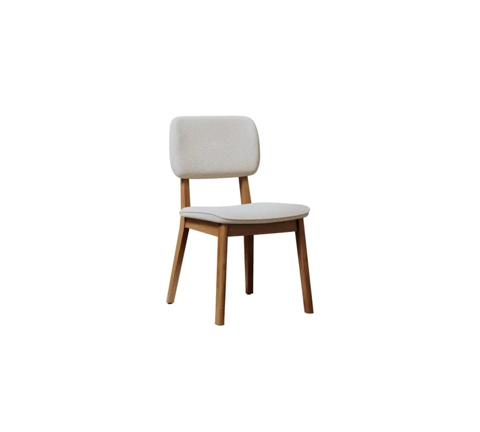 Silla de Comedor Classic - Línea Manhattan - - Tela Bouclé/Natural en Beige - Sillas, Uruguay | Rústico Hogar, vista 2