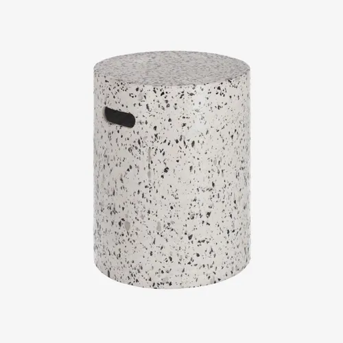 Reposapiés exterior Jenell terrazo - blanco Ø 35 cm en Blanco - Mesas de arrimo, Uruguay | Kavehome