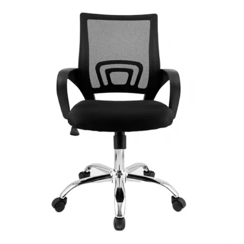Silla De Escritorio Mallada Con Soporte Lumbar Negra en Negro - Escritorios y sillas de escritorio, Uruguay | Unilux