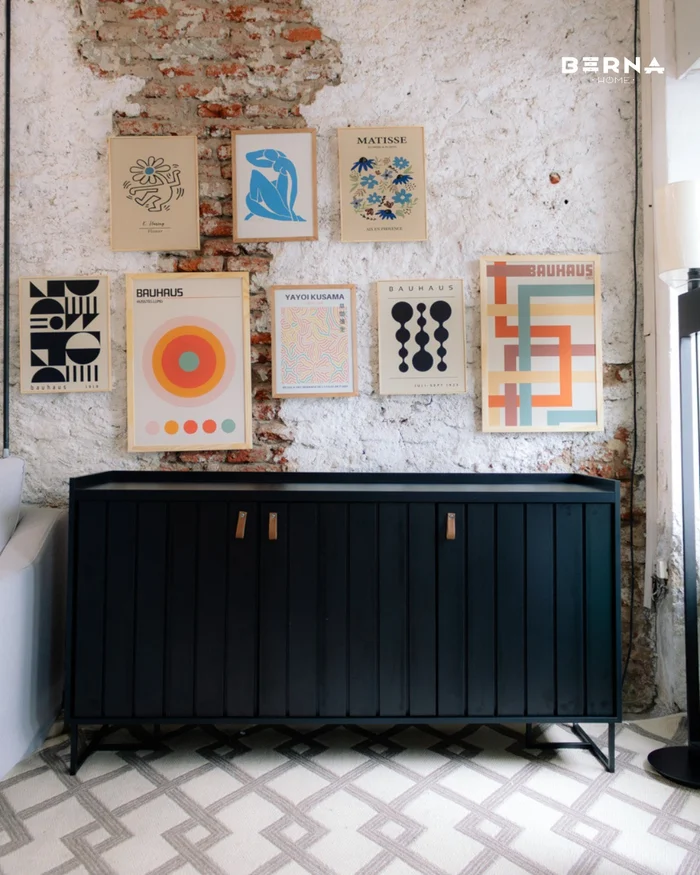 Aparador Trendy Negro (Pie Negro) 160 cm en Negro - Aparadores y recibidores, Uruguay | Berna home, vista 2