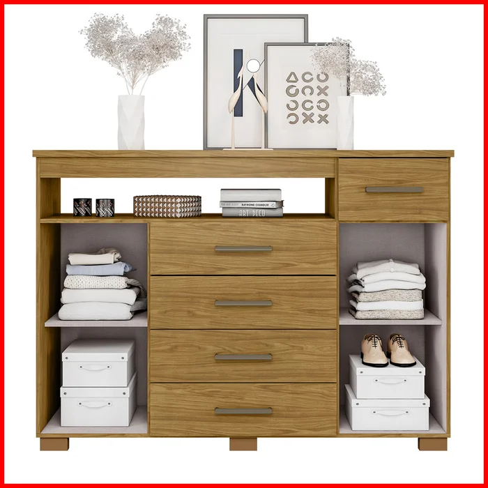 Comoda 5 cajones 2 puertas – Oslo CO008 - Cómodas, Uruguay | Punto Unión, vista 3