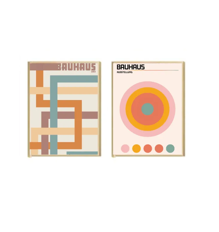 Kit 2 Cuadros - Bauhaus Colores - 30 x 40 - Decoración de pared, Uruguay | Berna home