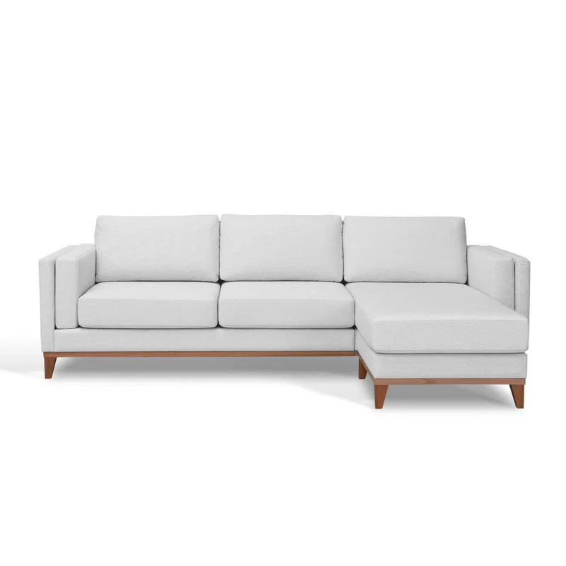 Sillón Con Chaise 3 Cuerpos Tela-premium Gris Easy Clean Luxor Premium Gris Cla en Gris - Sillones y sofás, Uruguay | Divino, vista 4