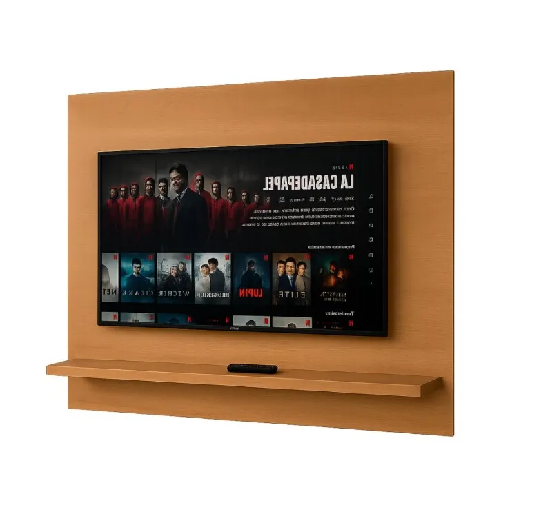 Panel con Estante AMBAY en Madera natural - Muebles para TV, Uruguay | Finkel